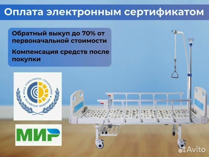 Кровать медицинская функциональная