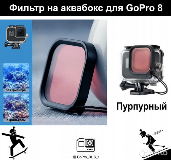 Фильтр на аквабокс для GoPro 8