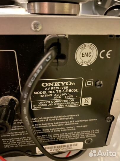 Усилитель onkyo TX RS 505 ресивер