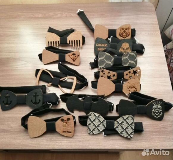 Деревянные галстуки-бабочки