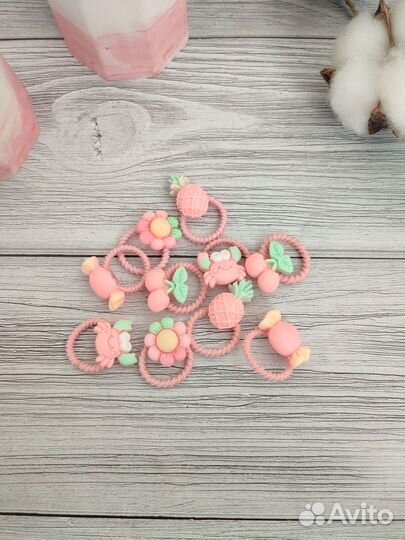 Набор детских резинок для волос, 10 штук