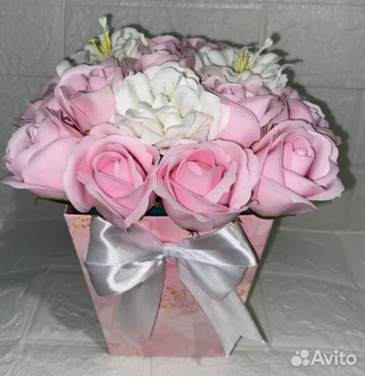 Букет из мыльных роз