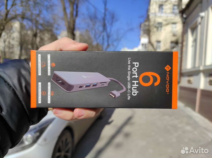 USB Hub (хаб) для макбука Novoo USB-C 6 в 1 Новый