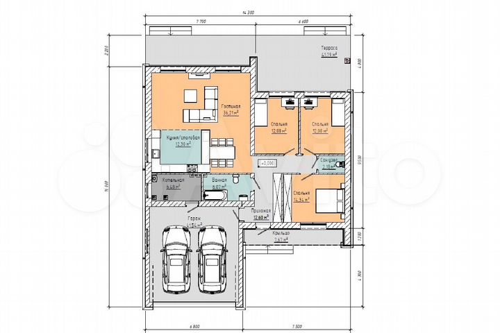 Дом 165 м² на участке 10 сот.