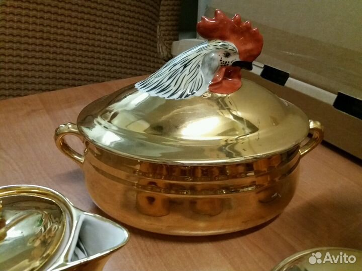 Сервиз французский антикварный золотой Арт Деко