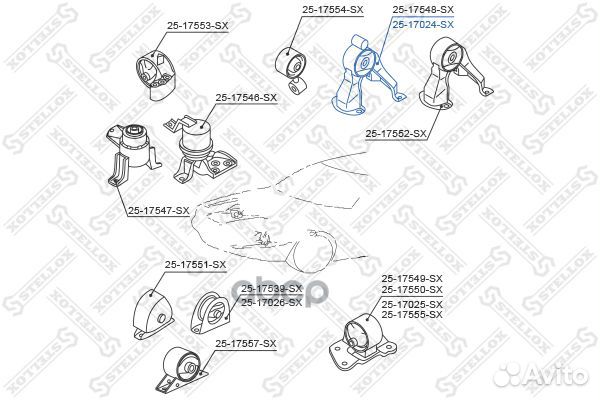 Подушки крепления двигателяstellox 2517024SX 2