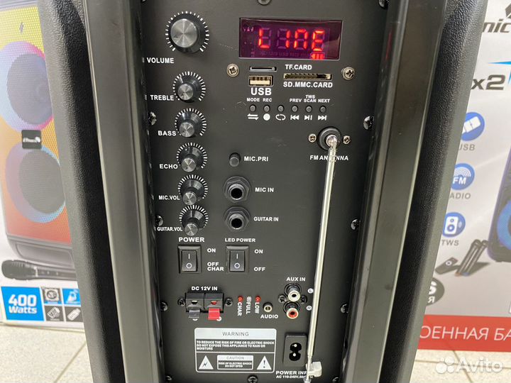 Колонка ElTronic 20-07 + 2 микрофона