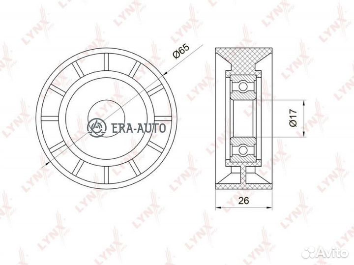 Lynxauto PB-7002 Ролик направляющий / приводной au