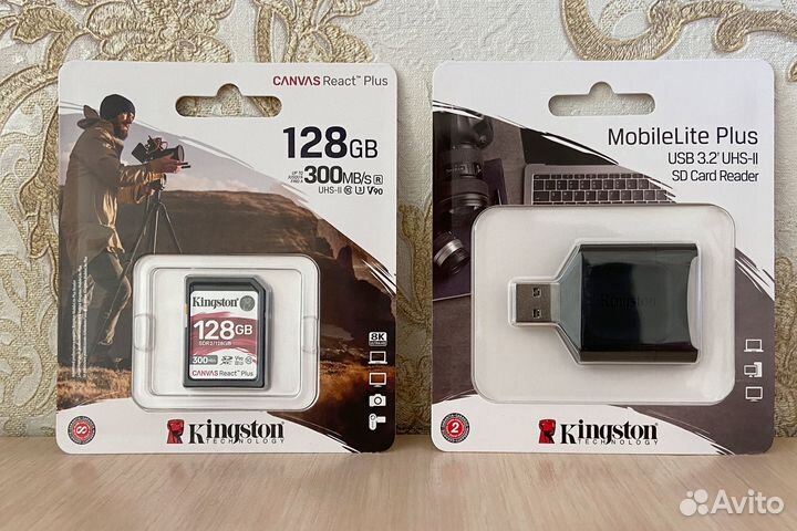 Карта памяти SD 128Gb UHS-II V90 Kingston sdxc