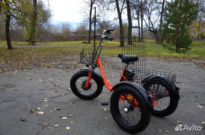 Трехколесный электробайк взрослый для зимы и лета