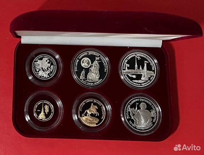 6 монет 500 лет Единого Русского Государства 1990г