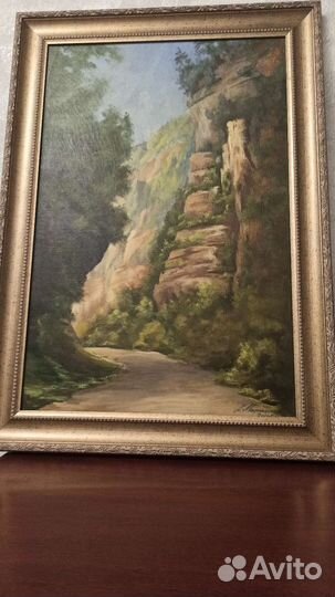 Картина маслом на холсте Гуамское ущелье 60 на 40