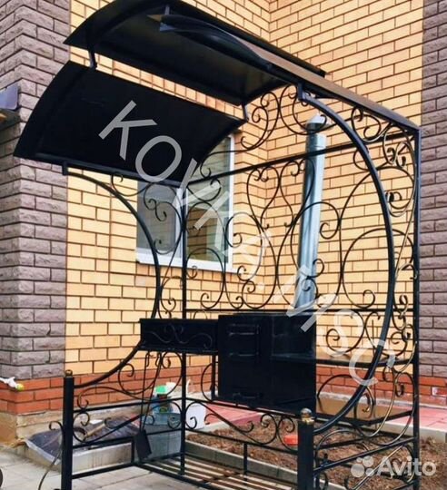 Мангал с крышей