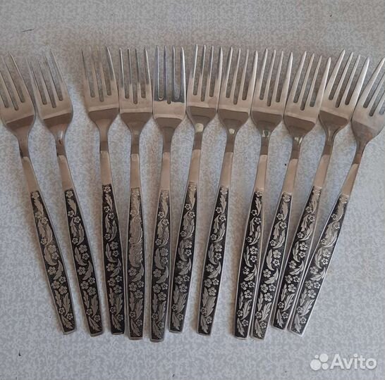 Ложки вилки нерж/мнц/золото