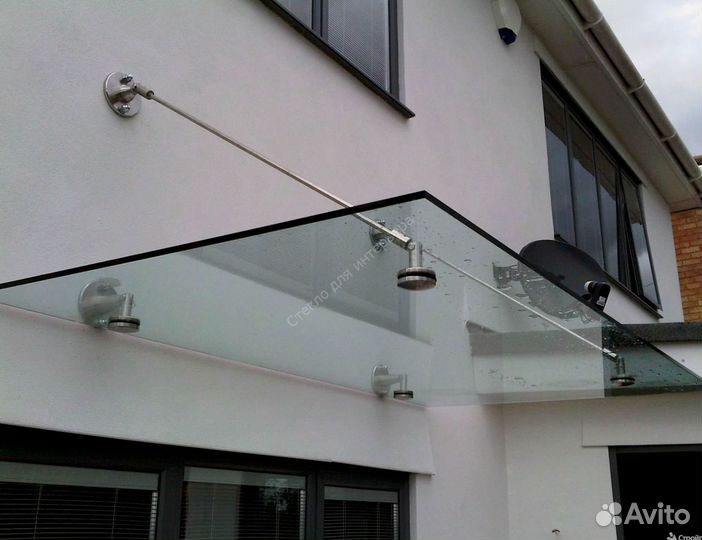 Стеклянный козырек от производителя