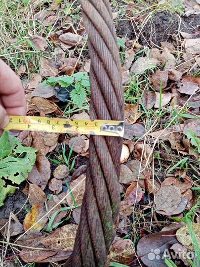 Трос стальной буксировочный. 40 мм толщина, 4, 8 м