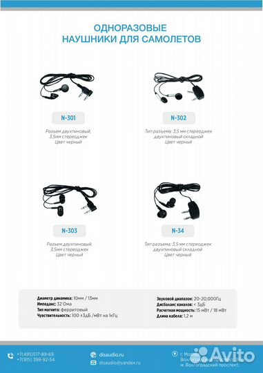 Наушники проводные