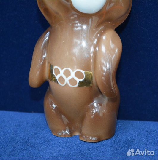 Фарфоровый олимпийский мишка- дулево