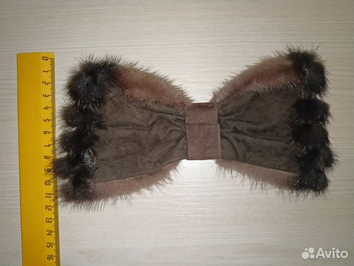 Бант из меха норки