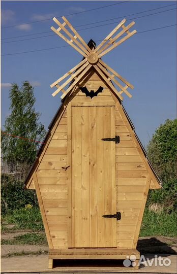 Дачный туалет деревянный ELE1007