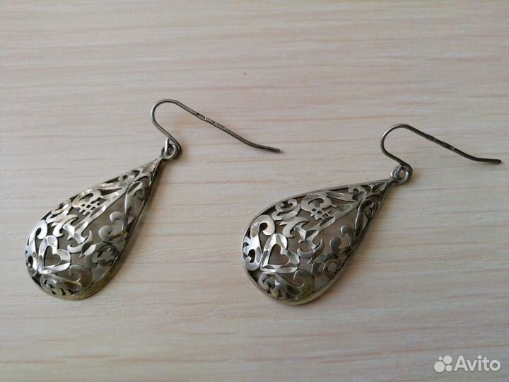 Серьги, кольцо серебро