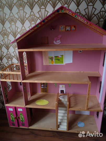 Кукольный домик для барби с мебелью