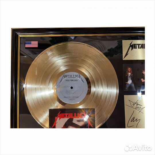 Metallica Kill em all золотая виниловая пластинка