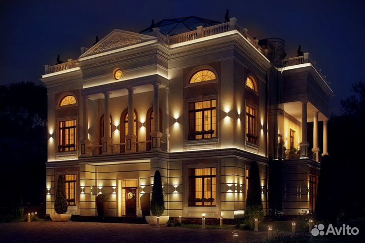 Комплект оборудования фасадной подсветки