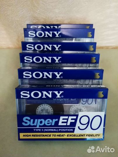 Аудиокассеты sony ef90 6шт