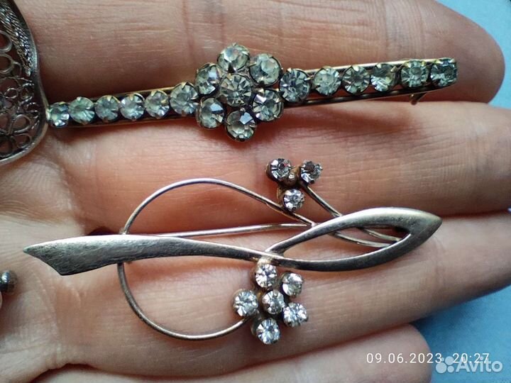 Серебряные броши СССР