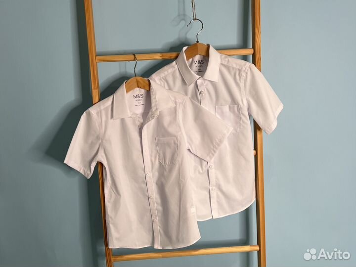Рубашка белая школьная M&S новая
