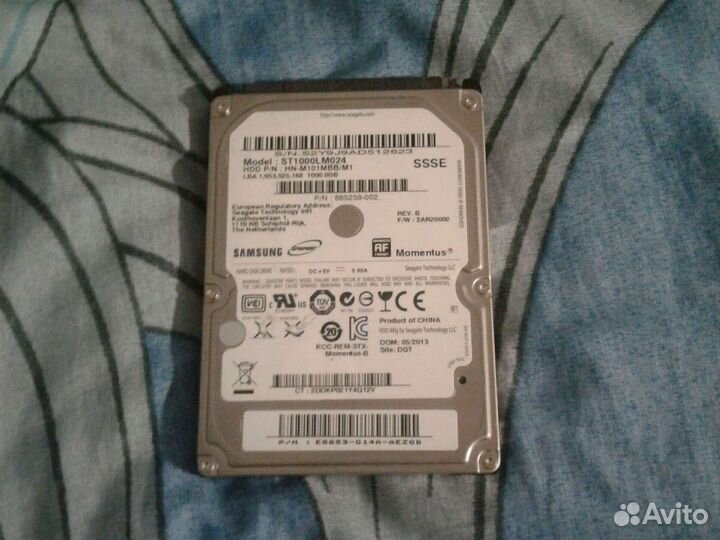 Жесткие диски для ноутбука 1тб и 750Гб 2.5 рабочие