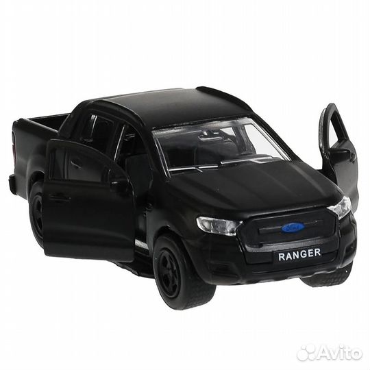 Машина Ford Ranger Пикап 12 см черная матовая металл инерция Технопарк SB-18-09-FR-N(BL-matte) -WB