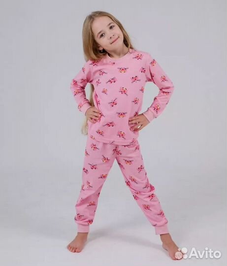 Пижама для девочки мальчика 122 128 новая хлопок