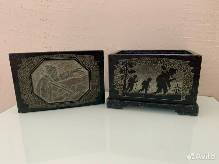 Резьба по камню. Шкатулка. Антиквариат