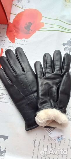 Мужские кожаные перчатки новые