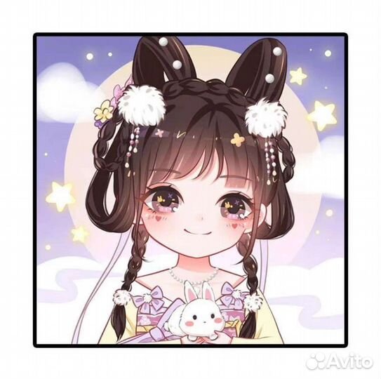 Алмазная мозаика с героями аниме