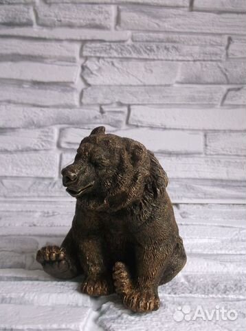 Статуэтка Медведь интерьерная фигурка из камня