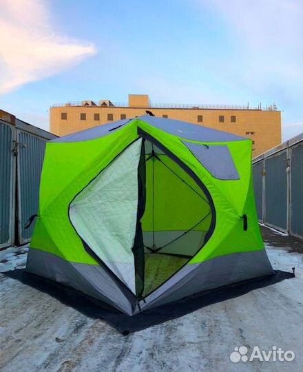 Зимняя палатка куб трехслойная 210х210
