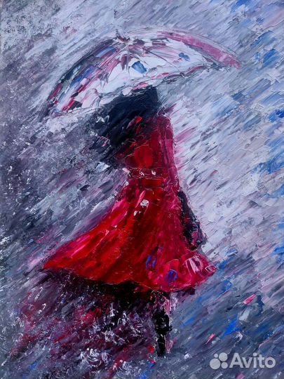 Картина маслом /холст картон 30#40