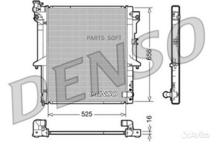 Denso DRM45017 DRM45017 радиатор системы охлаждени