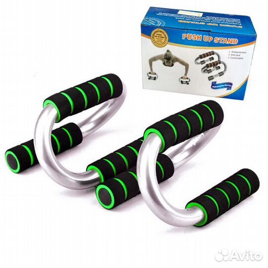 Упоры для отжиманий зеленый Спортекс B24114-3