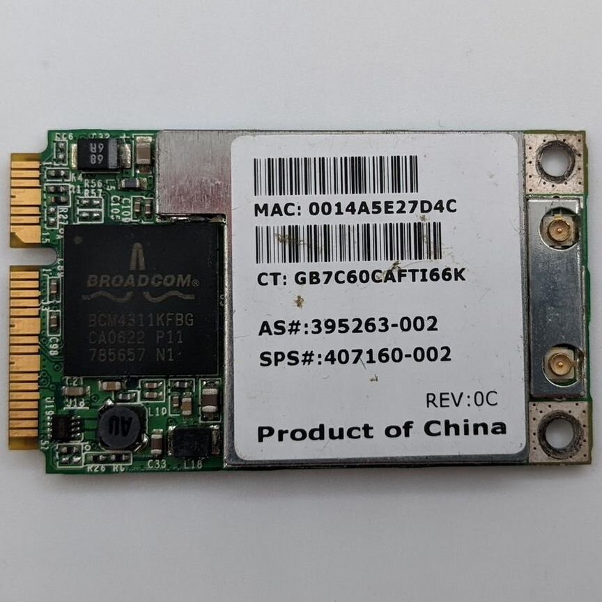 [407160-002] Wi-Fi Модуль 407160-002, Hp Pavilion Dv6000, Dv900