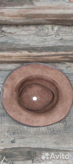 Шляпа мужская кожаная
