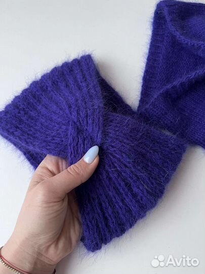 Комплект (пух норки) ангора снуд + повязка