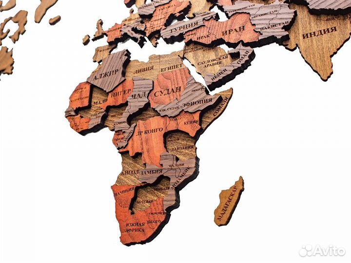 Деревянная карта мира Обнинск