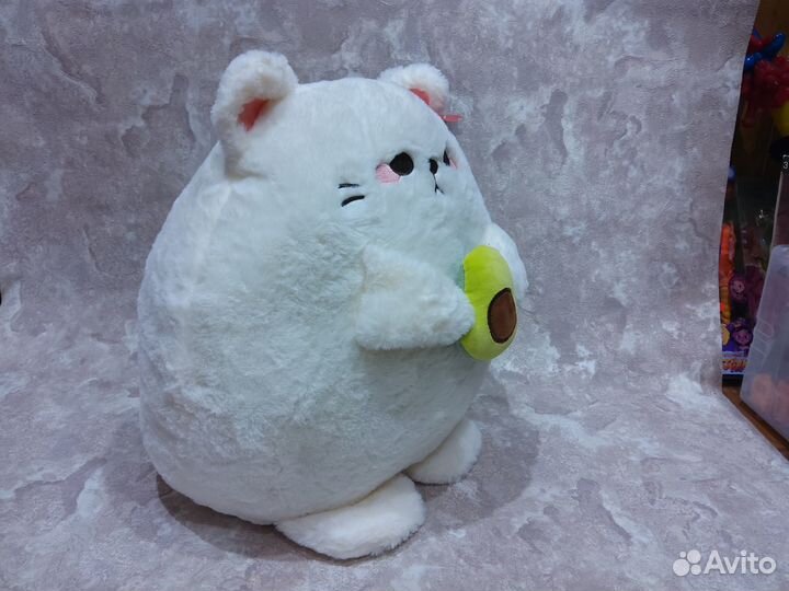 Кот с авокадо - мягкая игрушка