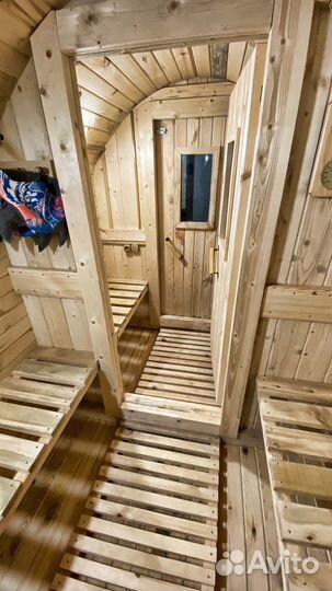 Баня бочка на колесах