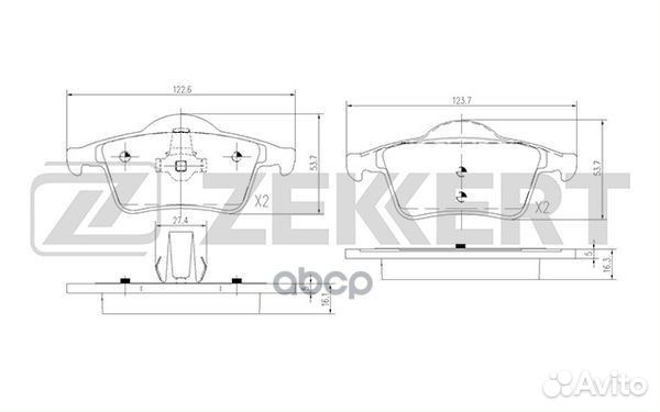 Колодки торм. диск. задн. Volvo S60 00- S70 98