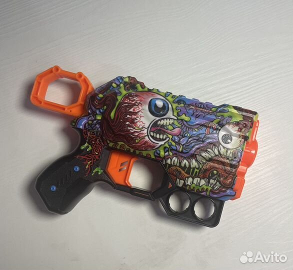 Пистолет, нерф с красивой окраской + 5 пуль